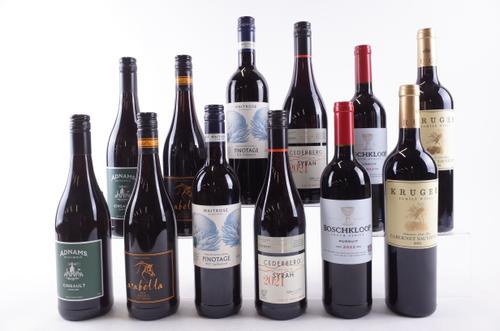 TWELVE BOTTLES SOUTH AFRICAN RED WINE