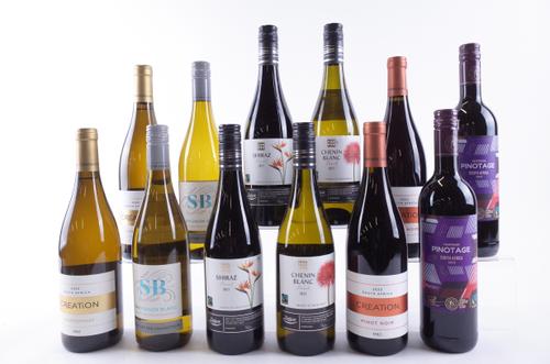 SIX BOTTLES SOUTH AFRICAN WHITE AND SIX RED WINE