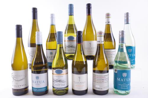 TWELVE BOTTLES NEW ZEALAND WHITE WINE