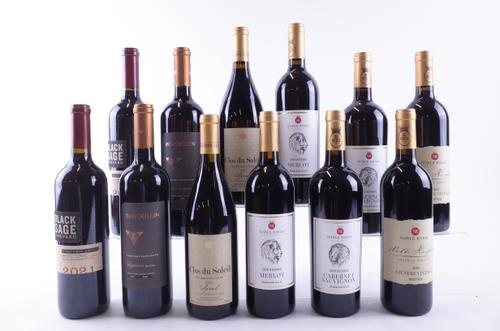 TWELVE BOTTLES CANADIAN RED WINE