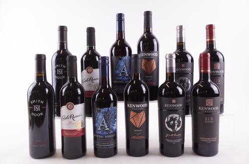 TWELVE BOTTLES CALIFORNIAN RED WINE