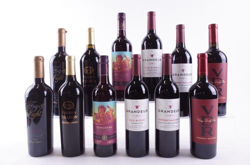 TWELVE BOTTLES AMERICAN RED WINE