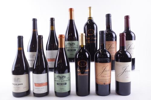 TWELVE BOTTLES AMERICAN RED WINE