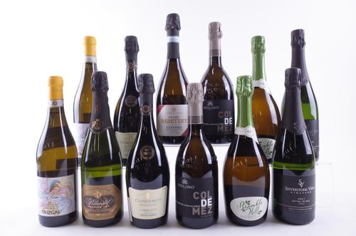 NINE BOTTLES SPARKLING WINE, ONE CHAMAGNE AND TWO WHITE WINE
