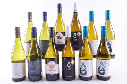 TEN BOTTLES NEW ZEALAND SAUVIGNON BLANC AND TWO PINOT GRIGIO
