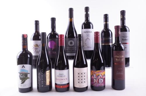 TWELVE BOTTLES EASTERN AND CENTRAL EUROPEAN RED WINE
