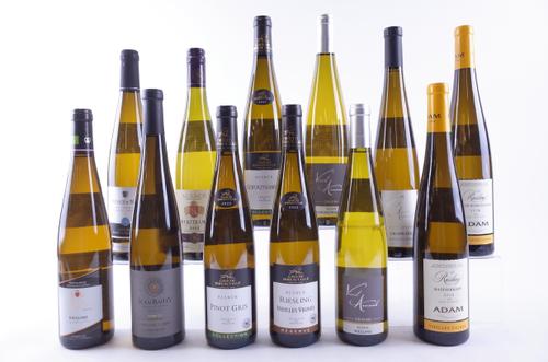 TWELVE BOTTLES ALSACE WHITE WINE