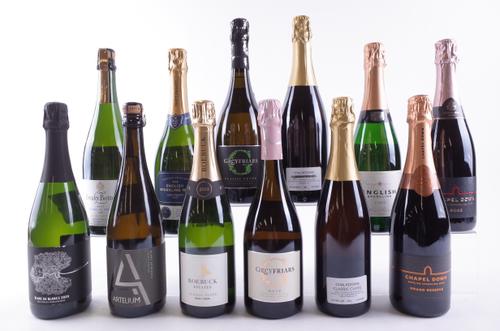 TWELVE BOTTLES ENGLISH SPARKLING WINE