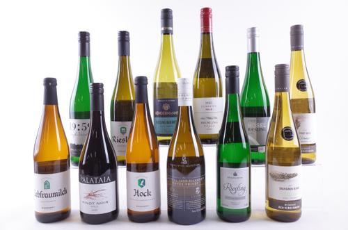 ELEVEN BOTTLES GERMAN WHITE AND ONE RED WINE