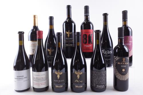 TWELVE BOTTLES GEORGIAN SAPERAVI