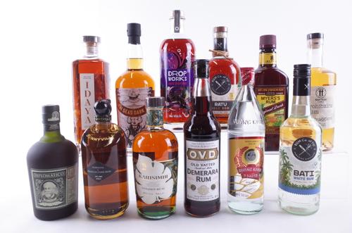 TWELVE BOTTLES OF RUM