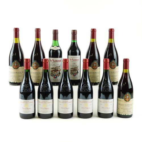 TWELVE BOTTLES RED WINE (12)