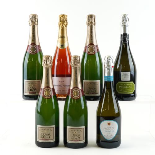 FOUR BOTTLES CHAMPAGNE AND THREE SPARKLING WINE (7)