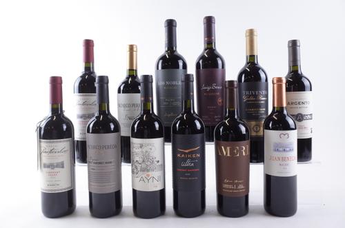 TWELVE BOTTLES ARGENTINIAN RED WINE