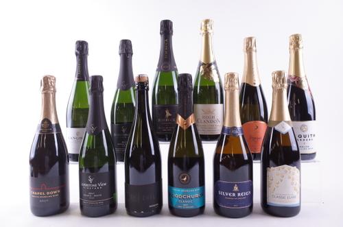 TWELVE BOTTLES ENGLISH SPARKLING WINE