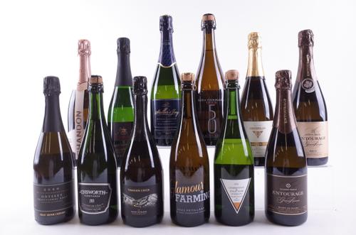 TWELVE BOTTLES CANADIAN, BRAZILIAN AND ASIAN SPARKLING WINE