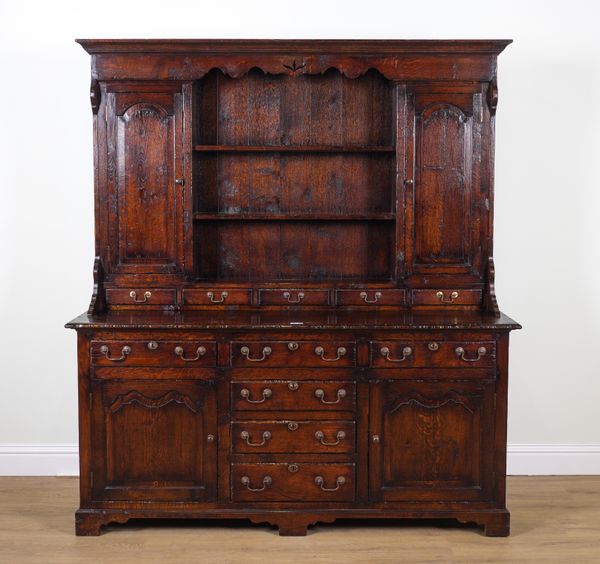 AN 18TH CENTURY STYLE OAK DRESSER