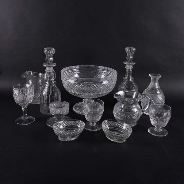 A GROUP OF CUT GLASS (14)