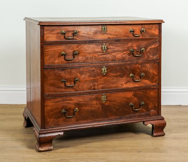 A GEORGE II MAHOGANY GENTLEMAN’S DRESSING CHEST