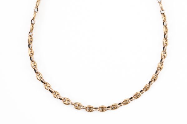 A 9CT GOLD ANCHOR LINK NECKCHAIN