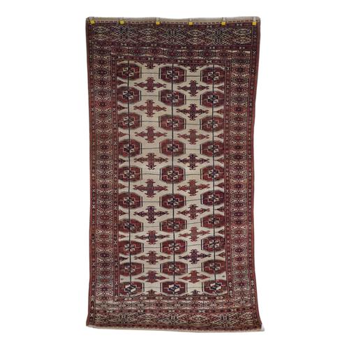 A WHITE TEKKE TURKMEN CARPET