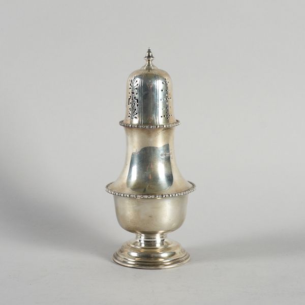 A SILVER SUGAR CASTER