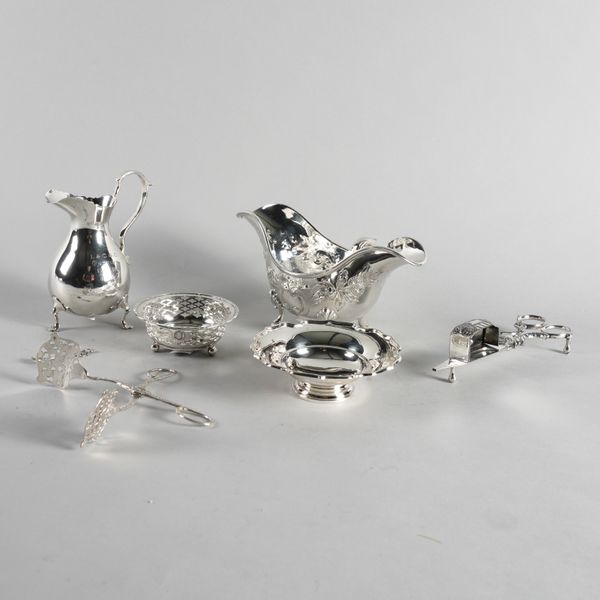 A GROUP OF SILVER, FOREIGN AND PLATED WARES  (7)