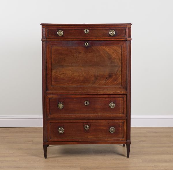 AN EARLY 19TH CENTURY FRENCH SECRETAIRE A ABATTANT