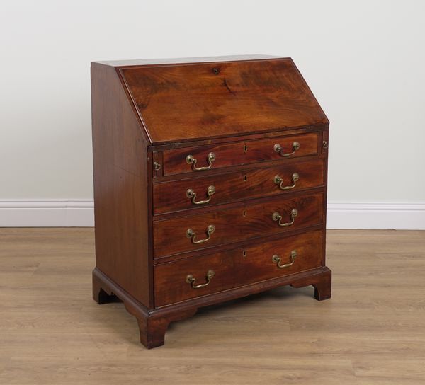 A GEORGE III MAHOGANY BUREAU