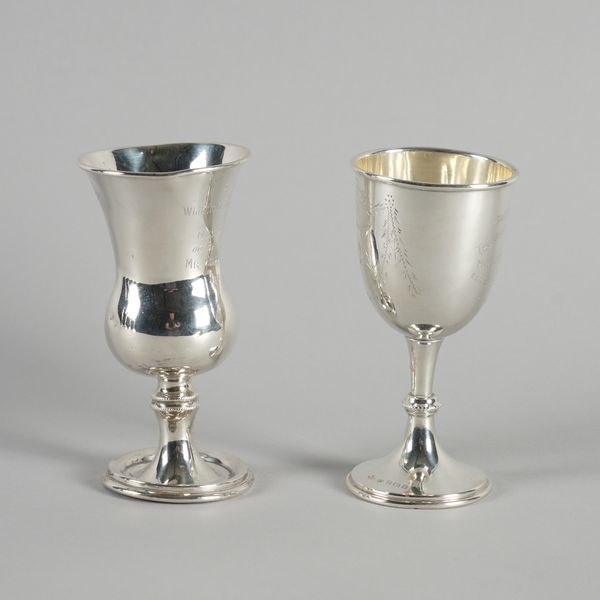 TWO JUDAIC SILVER CUPS (2)