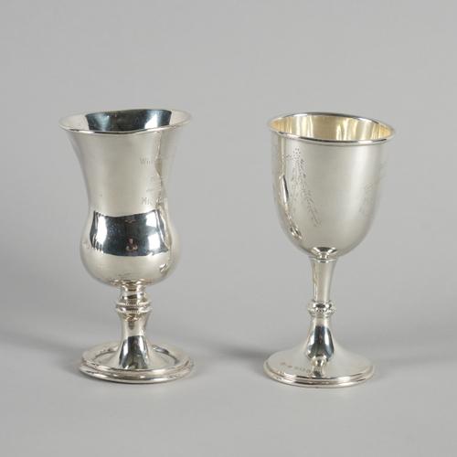 TWO JUDAIC SILVER CUPS (2)