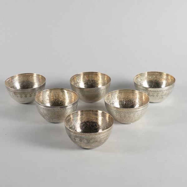 A SET OF SIX EGYPTIAN BOWLS (6)