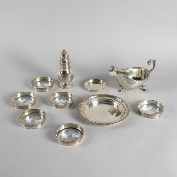 A GROUP OF STERLING MOUNTED WARES (10)