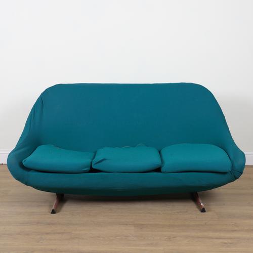 GREAVES AND THOMAS; A MID 20TH CENTURY EGG SHAPED THREE PIECE SUITE (3)