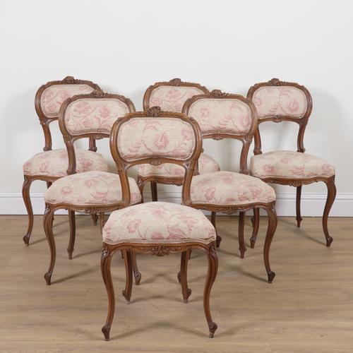 A LOUIS XV STYLE NINE PIECE SALON SUITE (9)