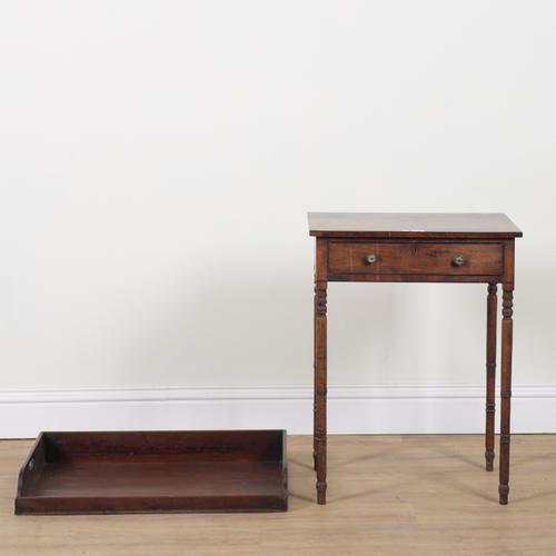 A REGENCY MAHOGANY SINGLE DRAWER SIDE TABLE (2)