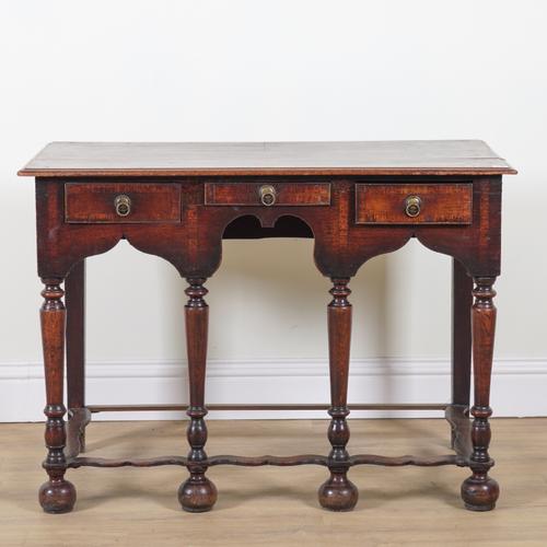 A 17TH CENTURY AND LATER OAK SIDE TABLE
