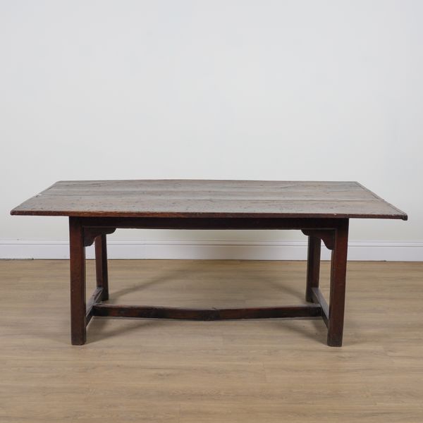 A LATE 18TH CENTURY OAK REFECTORY TABLE