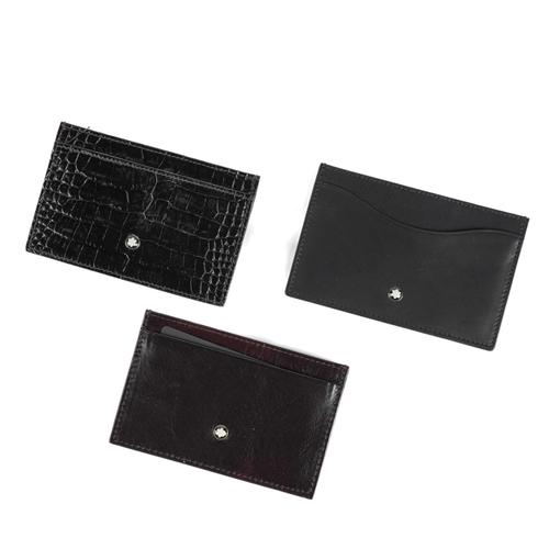 MONT BLANC: THREE LEATHER WALLETS (3)