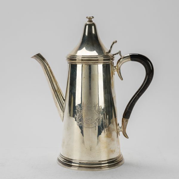 A SILVER COFFEE POT