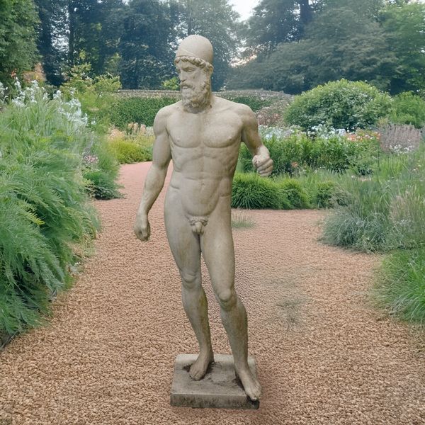 A FAUX MARBLE FIGURE OF THE FARNESE HERCULES