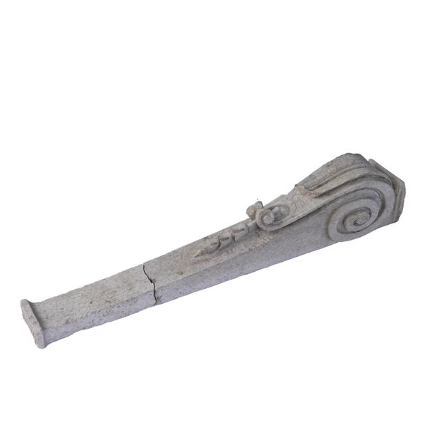 A CARVED STONE CORBEL/ WALL BRACKET