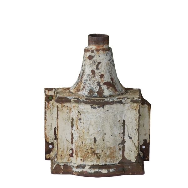 A LARGE 19TH CENTURY CAST IRON DRAIN HOPPER