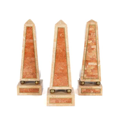 MAITLAND SMITH: THREE FAUX MARBLE OBELISKS (3)