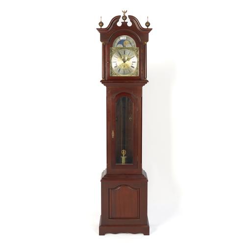 AN 18TH CENTURY STYLE  MAHOGANY LONGCASE CLOCK