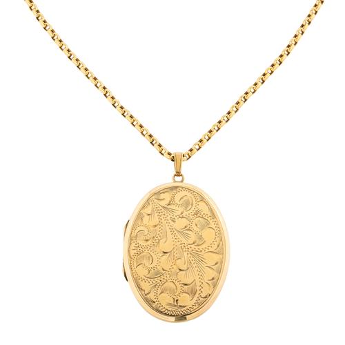 A 9CT GOLD LOCKET NECKLACE