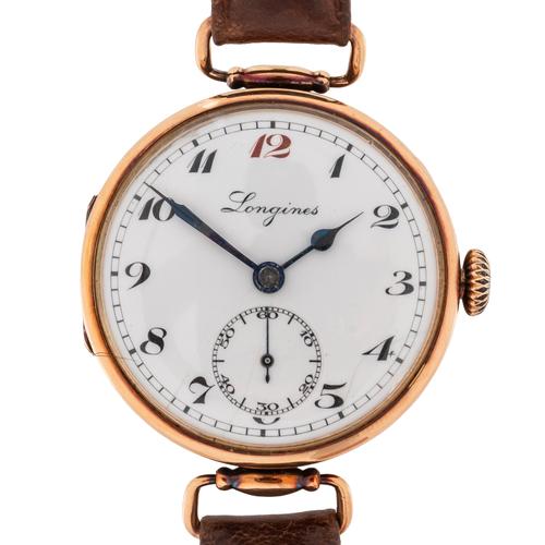 A GOLD LONGINES WRISTWATCH