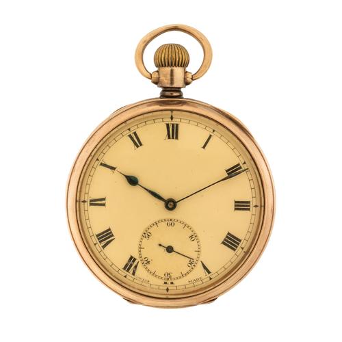A 9CT GOLD OPENFACED POCKET WATCH