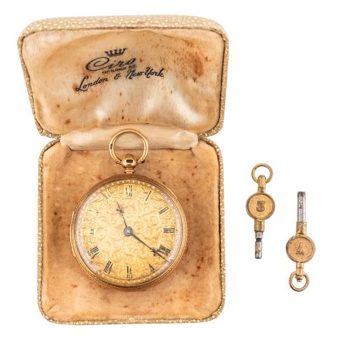 AN 18CT GOLD POCKET WATCH