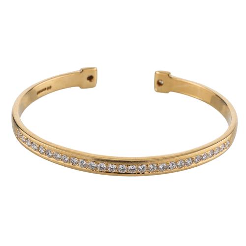 A DIAMOND SET TORQUE BANGLE